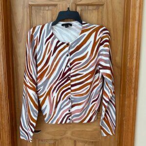 Ann Taylor zebra print cardigan